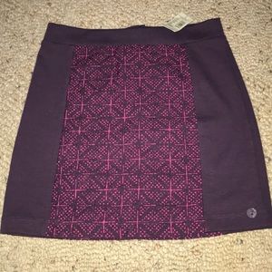 purple mini skirt